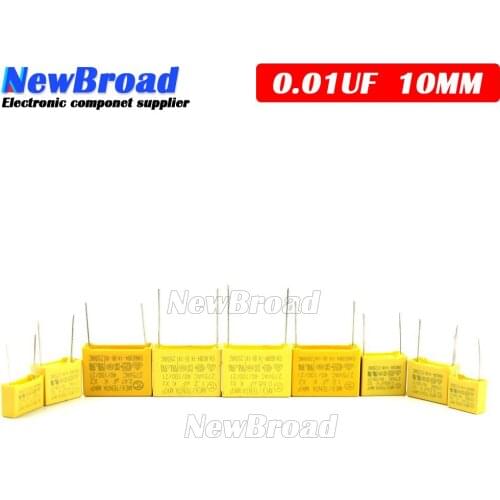 20pcs 0.01uF capacitor X2 capacitor 275VAC Pitch 10mm X2 Polypropylene film capacitor 10NF