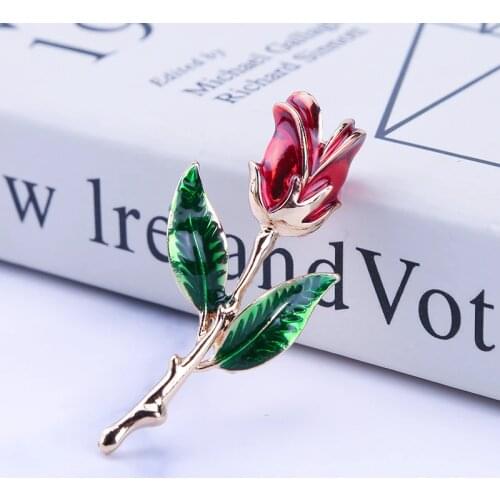 2020 Abstract Rose Pins Vintage Enamel Brooch for Lady Birthday Valentines Day Gift Party Wedding Dress Decor Jewelry