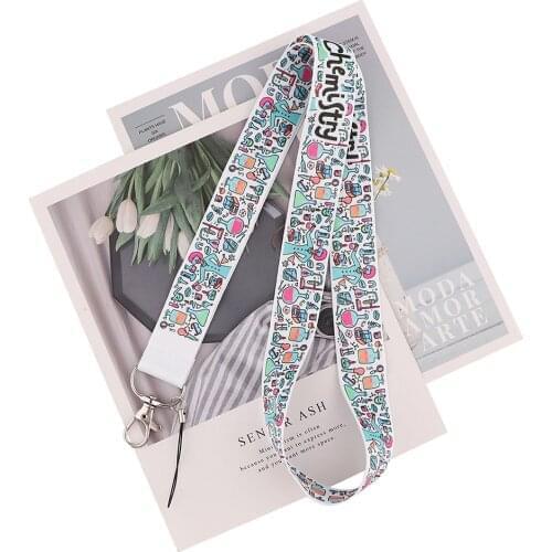 24pcs/lot MD1046 DMLSKY Chemistry Lanyard Keychain Lanyards for keys Badge ID Mobile Phone Rope Neck Straps Accessories Gift
