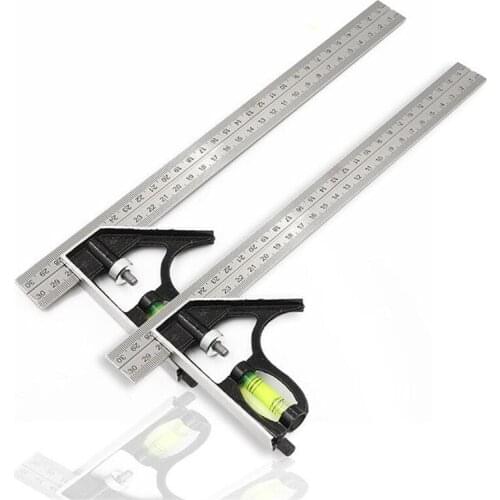 300MM Adjustable Engineers combination level angle square Steel Right Angle Ruler For Marking Out carpenter Measuring Tools