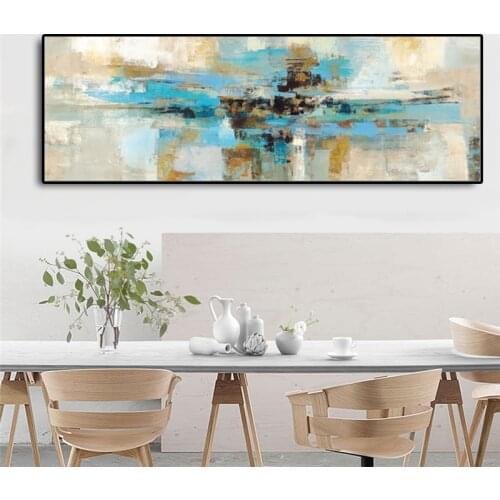 Abstract Oil Painting on Canvas Poster and Print Modern Scandinavian Wall Art Picture for Living Room Cuadros decoracion salon