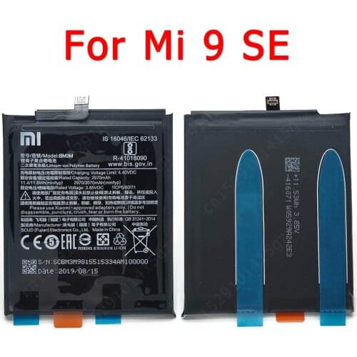 100% Original For Xiaomi Mi 9 SE Mi9 9SE Battery BM3M Batteries Li-lon Cellphone Built-in Batteria Replacement Spare Parts