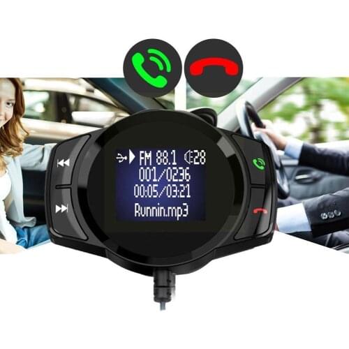 Bluetooth-Compatible Car FM Modulator Stereo AUTO MP3 Disk U USB Charger Dual Audio FM Player TF Quick Transmitter Music Ad E3T9