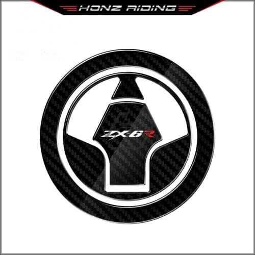 For Kawasaki Ninja ZX-6R ZX600 ZX636 2007-2017 3D Carbon-look Motorcycle Fuel Gas Cap Protector Decals