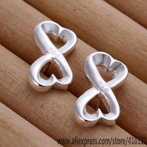 E049 Hot Sale High Quality Silver Clolor Jewelry,Wholesale Jewelry Elegant Charms Fashion 8 Shape Earrings/dgialxpa Erqanixa