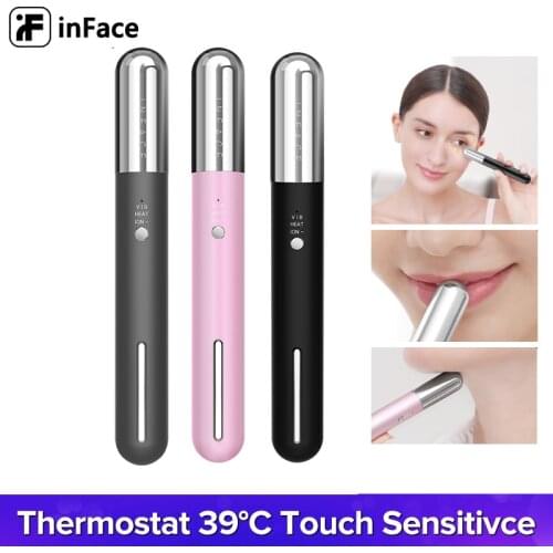 InFace Electric Eye Massager Fading Dark Circles Crows Feet Anti Wrinkle Aging 39 Degree Constant Temperature Eye Care Tools