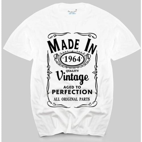 Made in 1964 T-Shirt Born 52nd Year Birthday Age Present Vintage Funny Mens Gift mens top tees