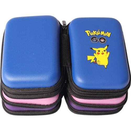 Pokemon Pikachu Game Cards 50 Capacity Cards Holder Album Hard Case Card Holder Book Holder Earphone Storage Box Christmas Gifts