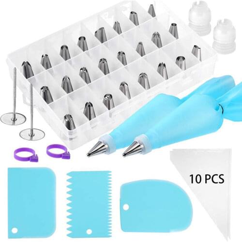 Cupcake Decorating Tool Cake Nozzles Fondant Flower Stainless Steel Russian Icing Piping Flower Mouth Set