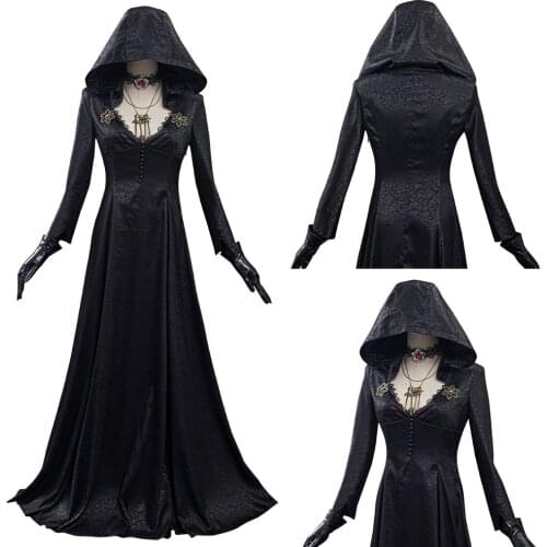 Resident E 8 Village Cosplay Costume Vampire Lady Dress Outfits Halloween Carnival Punk Gothic Witch Vampire Suit