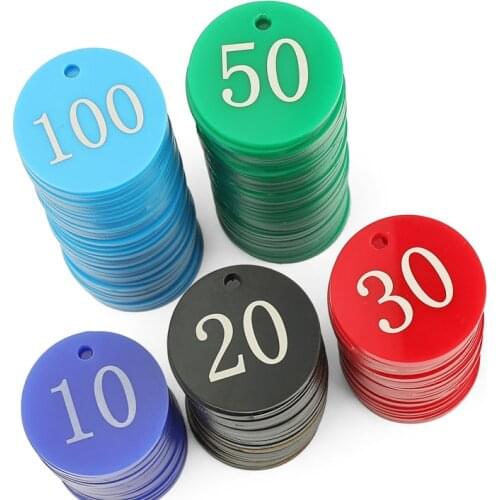 Round Number Discs Table Tags Gym Locker Bar Pub Restaurant Club Hotels 1-100 Or 1-50 Numbers Choice