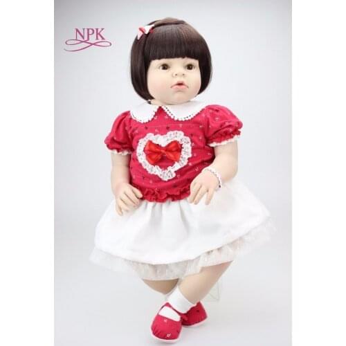 NPK 70CM Reborn Dolls Soft Silicone Reborn Baby Dolls Girls Princess Bebes Reborn For Kid Child Play House Toy Gifts Bonecas