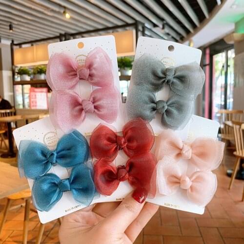 Fashion School girls handmade organza bow hair clip Hair Pin BP-Bobby Pin all ribbon cover alligator barrettes clip