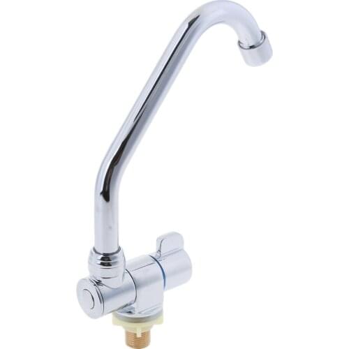 Marine Kitchen Sink Single Lever Cold Water Faucet Tap 360° Rotating #005