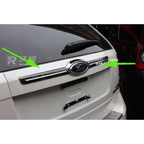 Rear Trunk Lid Cover Trim Chrome For 2011-2014 Ford Edge Car Exterior Decoration Style 1PCS