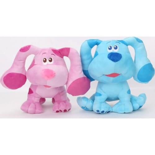 Plush Toy Blues Clues & You Cartoon Blue Pink Spotted Dog Stuffed Soft Toy Dolls Christmas Gift 20cm