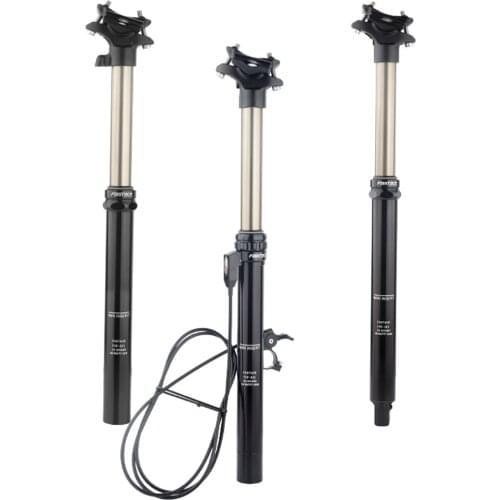 30.9/31.6mm 440mm MTB Dropper Seatpost Adjustable Suspension Seat Post Internal Routing External Cable Remote Lever Travel Seat