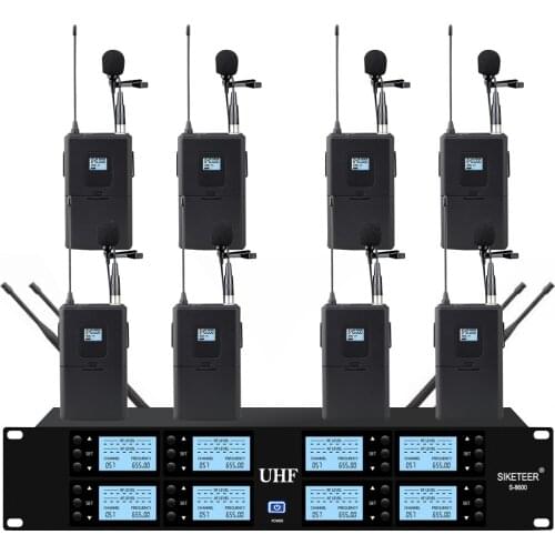 Professional UHF wireless microphone lavalier microphone condenser microphone for school church outdoor stage microphone