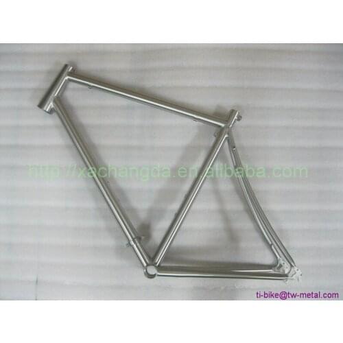 Titanium breakaway & Couple Bike frame Mountain with taper head tube Custom Bike frame with brushed XACD titanium MTB bike frame