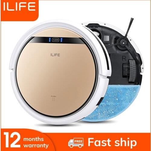 ILIFE V5sPro Robot Vacuum Cleaner vacuum Wet Mopping Pet hair and Hard Floor automatic Powerful Suction Ultra Thin