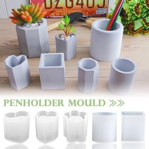 Silicone Mold DIY Resin Mold Epoxy Mold Pen Holder Molds For Resin Coaster/flower Pot/pen Holder/candle Holder