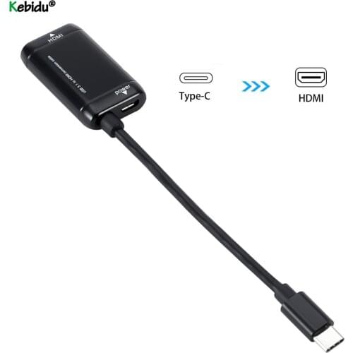 USB C to HDMI-compatible Splitter with Power Port Function USB 3.1 Type C Converter Male to Female for Huawei Samsung Xiaomi
