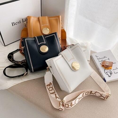 Women Bag Crossbody Bags for Women Handbag Purse Shoulder Bag All-match Retro Designer Fashion PU Leather Bucket Zipper 2021 New