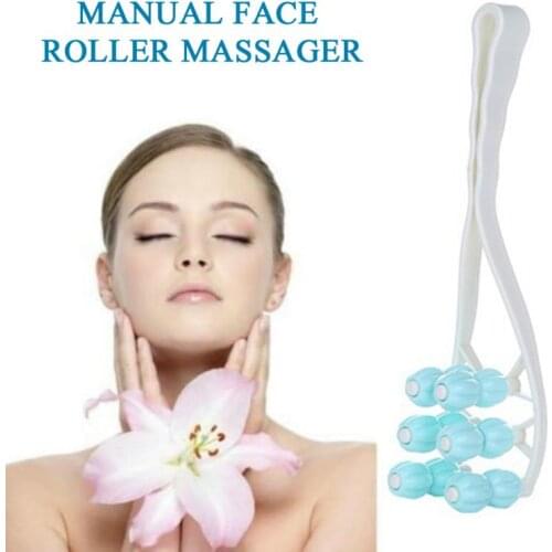 1 x Flower Shape Neck Slimming Face Lifting Manual Facial Massager Roller Anti Wrinkle Skin Care Beauty Tools
