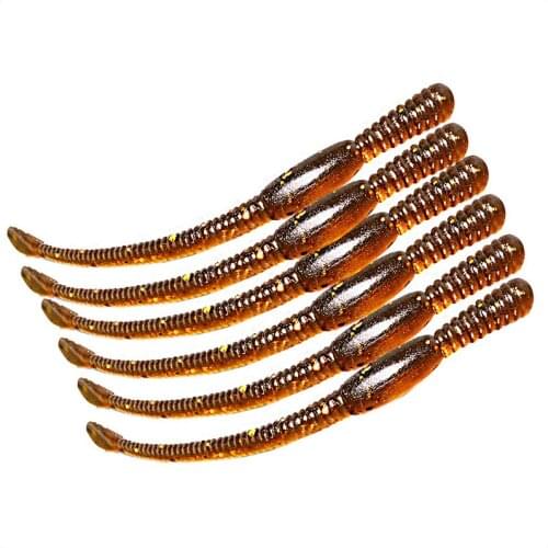 12pc/lot 80mm/1.1g Earthworm Fishing Lure Lifelike Soft Worm Grub Artificial Trout Soft Bait Silicone Bait Fishing Gear Tackle