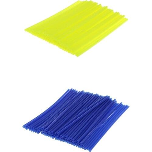 144PCS Universal Motocross Wheel Rim Spoke Wraps Skins Covers Protector