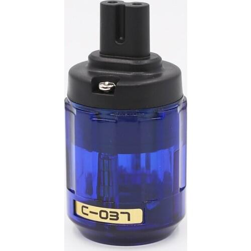 2PCS High quality C037 Rhodium plated figure 8 IEC Female socket plug HIFI IEC Connector