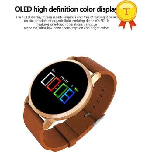 2018 best selling Round Bluetooth 4.0 Sports Smart Bracelet Pedometer Fitness Tracker Smartband Call Reminder for Android iOS