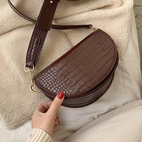 2021 Fashion Womens Designer Luxury Handbag High quality Women PU Leather Handbags Crocodile pattern Shoulder Messenger Bag Q4