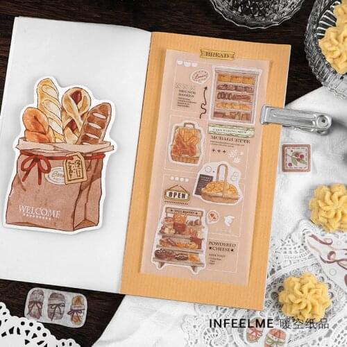 40 Pcs/pack Cute Jam Bread Stickers Scrapbooking Decorative Sticker Korean Diy Diary Album Stick Label Kawaii Stationery