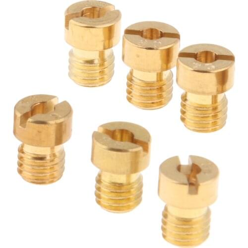 6x Injector Nozzles Motorcycle Carburetor Main Jet 6 Size: 75 78 80 82 85 88