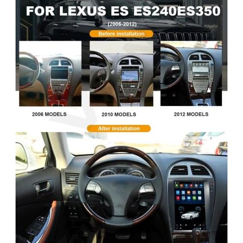 Android 12.1inch Vertical Screen Car Radio Player DVD Multimedia Player For-LEXUS ES ES240 ES350 2006-2012 GPS Navigation