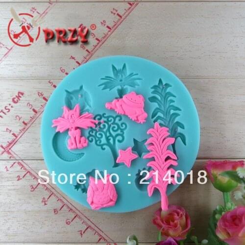 Tree frog owl shaped hot sale chocolate silicon mold fondant Cake decoration mold chocolate mold NO.SI309