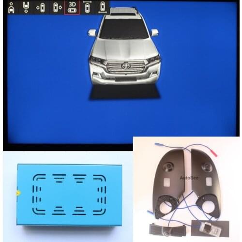 For Toyota Land Cruiser, Prado 360 degree Bird eye surround view camera SVM 1080P with active steering parking guide line