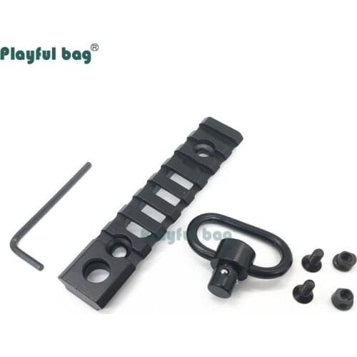 Playful bag 10CM 8-slot hollow rail strap buckle 20MM rail bracket Keymod CS sport accessory Tactical euqipment Toys parts AQA25