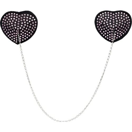 IKOKY Adult Games Flirting Teasing Breast Bra Nipple Cover Clamps Sex Products Sex Toys for Women Heart Nipple Sticker