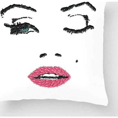 Beauty Face Printing Throw Pillowcase Decorative Cushion Cover Monroe Pillowcase Perfect Gift By Lvsure For Car Sofa Seat
