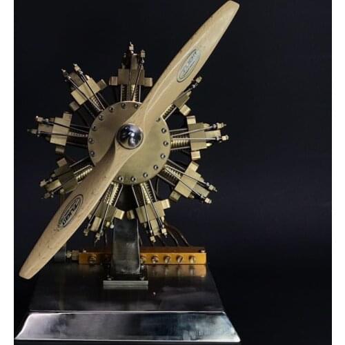 Cool ! Nine cylinder steam engine Miniature Stirling engine 'Star NINE 'model all metal model creative crafts