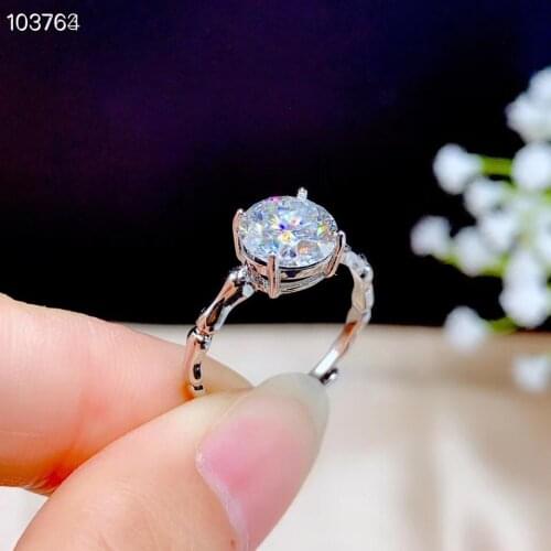 Moissanite,Latest design simple and exquisite 925 Sterling Silver including certificate VVS,D