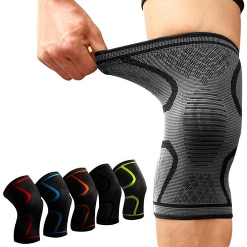 1PCS Fitness Running Cycling Knee Pad Knee Support Braces Elastic Nylon Sport Compression Sleeve for Basketball Volleyball