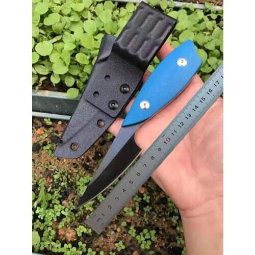 New Small Fixed Blade Knife VG10 Black Blade Full Tang G10 Handle Outdoor Hunting Fishing Rescue EDC Pocket Knives H1107