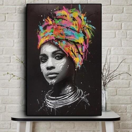 African Woman Wall Art Canvas Prints Modern Pop Art Canvas Paintings On The Wall Posters And Prints Portrait Pictures Home Decor