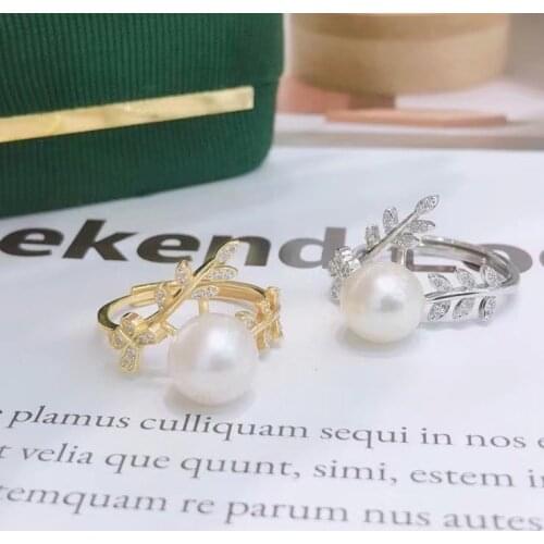 Charm DIY 925 Sterling Silver Adjustable Free Size Ring Settings Findings Mountings Parts for Pearl Corals Jade Crystal Agate