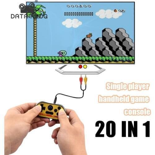 DATA FROG Mini Video Gaming Console Retro Portable Handheld Game Stick Players Build-in 20 Classic Games Support TV Output