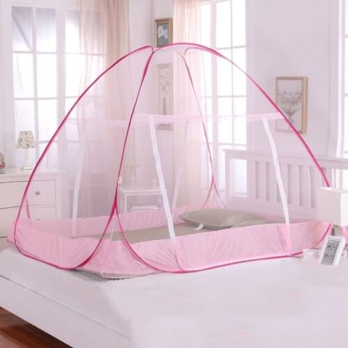 Portable Mosquito Bedding Net Anti-mosquito Curtain For Single Double Bed Summer Folding Bedding Curtain Solid Adults Bed Tent