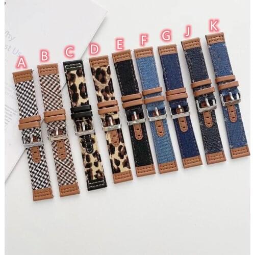 Leopard cell cowboy pattern watch straps bands for apple iwatch 654321 38 40 42 44 for samsung huawei xiaomi 20mm 22mm